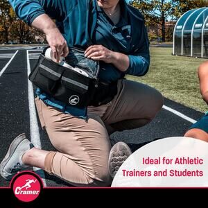 NWOT Cramer Athletic Trainer Fanny Pack Waist Bag Black Pouch Reflective #114000